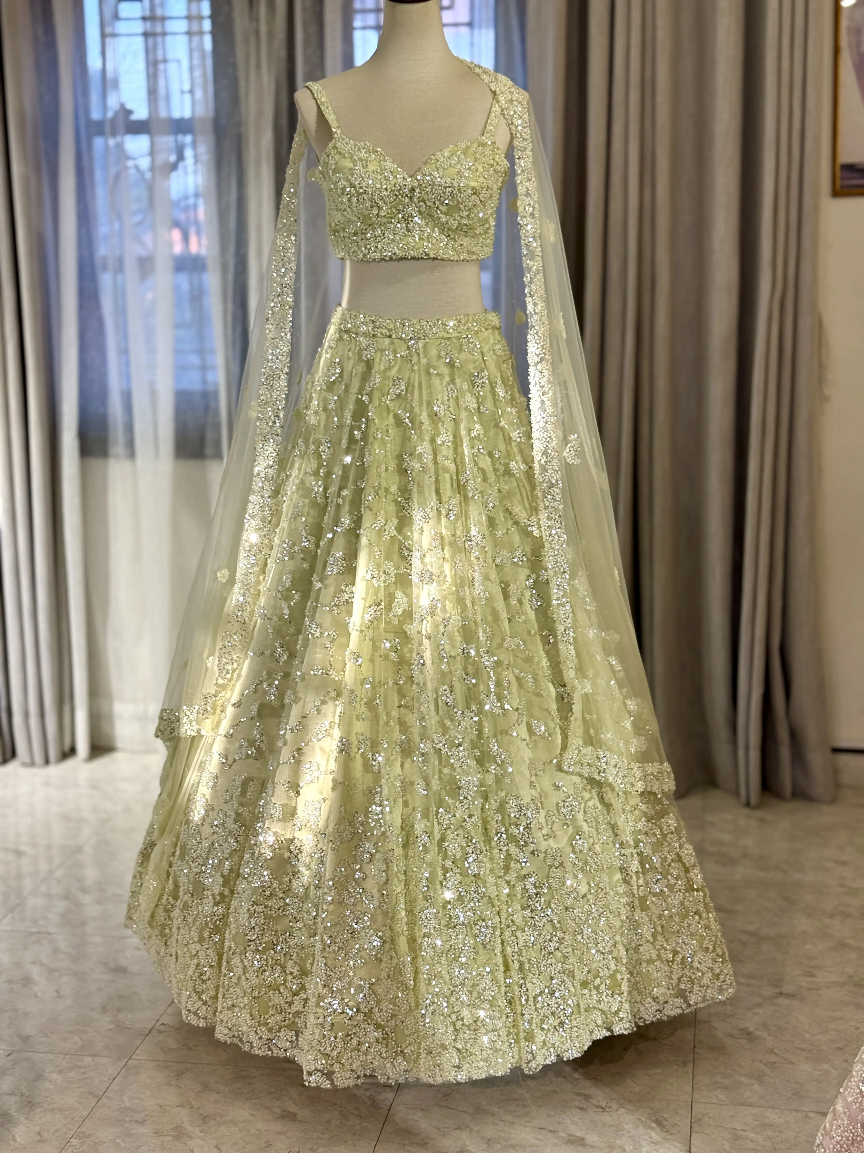 Pistachio Lehenga
